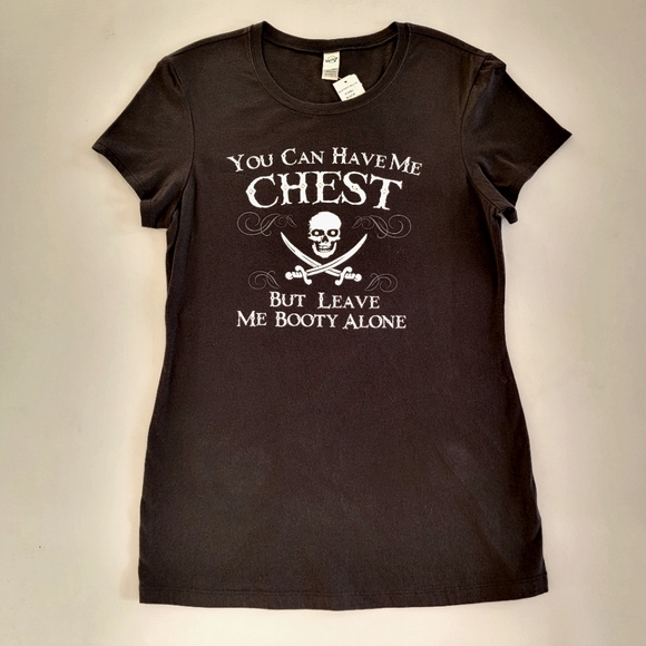 KAVIO ♡ NWT Black|White YOU CAN HAVE ME CHEST BUT LEAVE ME BOOTY ALONE Top XL\M - Picture 1 of 8